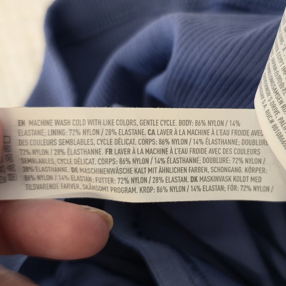 Offline by Aerie Blue Ribbed Bralette - Large - Comfy Chic - Picture 7 of 7